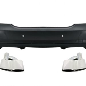 Rear Bumper with Exhaust Muffler Tips Chrome suitable for Mercedes S-Class W221 (2005-2013) S65 Design