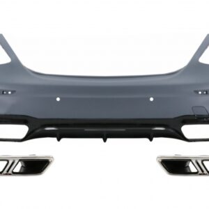 Rear Bumper with Exhaust Muffler Tips suitable for Mercedes E-Class W213 (2016-2019) E63 Design