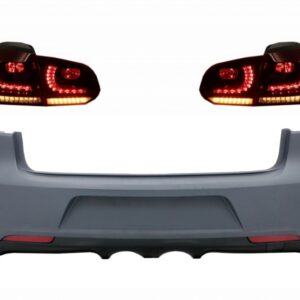 Rear Bumper with Taillights Full LED suitable for VW Golf VI (2008-2013) R20 Design Dynamic Sequential Turning Light (LHD and RHD)