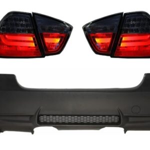 Rear Bumper without PDC suitable for BMW 3 Series E90 (2005-2008) with LED Taillights Smoke M3 Design