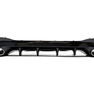 Rear Diffuser and Chrome Exhaust Tips suitable for Mercedes CLA X118 Shooting Brake C118 Coupe Sport Line (2019-06.2025) CLA45S Design Aerodynamic Package