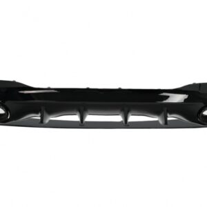 Rear Diffuser and Exhaust Tips suitable for Mercedes CLA X118 Shooting Brake C118 Coupe Sport Line (2019-06.2025) CLA45S Design Aerodynamic Night Package