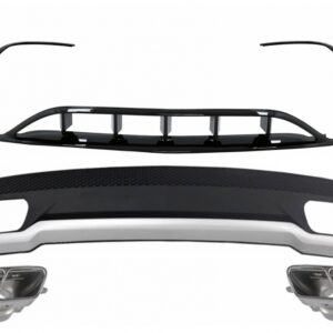 Rear Diffuser & Exhaust Tips Tailpipe Package with Front Splitters Fins Aero suitable for MERCEDES A-Class W176 (2015-2018) Sport Pack