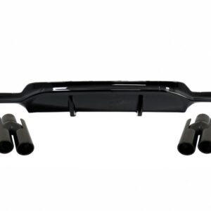 Rear Diffuser suitable for BMW 4 Series F32 Coupe F33 Cabrio F36 Gran Coupe (2013-) Exhaust Muffler Tips Piano Black M Design