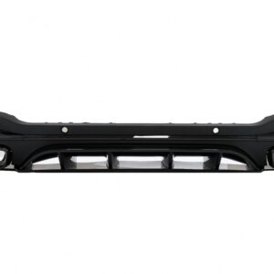 Rear Diffuser with Black Exhaust Muffler Tips suitable for Mercedes GLC SUV X253 Facelift (2020-up) GLC63 Design Night Package