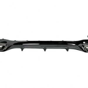 Rear Diffuser with Black Exhaust Tips suitable for Mercedes E-Class W213 Sport Line (2016-2019) E63 Design Night Package