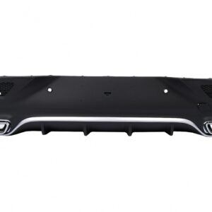 Rear Diffuser with Chrome Exhaust Muffler Tips suitable for Mercedes GLE Coupe C292 Sport Line (2015-2019) GLE63 Design