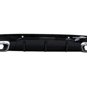 Rear Diffuser with Chrome Exhaust Tips suitable for Mercedes CLS-Class C257 Sport Line (2018-up) CLS63 Design