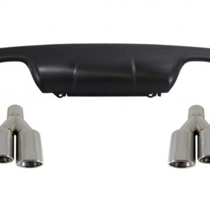 Rear Diffuser with Exhaust Muffler Tips Quad suitable for BMW 5 Series E60 E61 (2003-2010) Sport M-Technik Design
