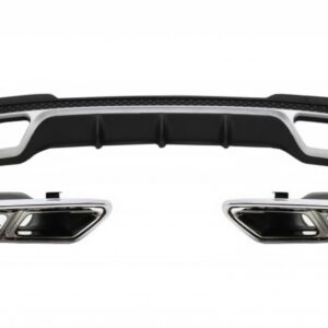 Rear Diffuser with Exhaust Muffler Tips suitable for MERCEDES E-Class W212 S212 Facelift (2013-2016) only Sport package Bumper