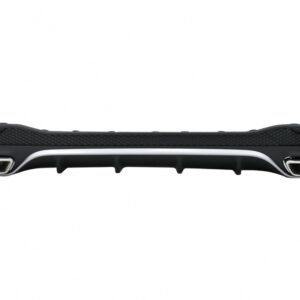 Rear Diffuser with Exhaust Muffler Tips suitable for Mercedes GLE W166 SUV Sport Line (2015-2018)