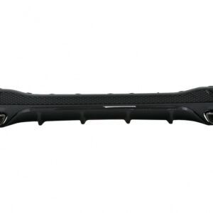 Rear Diffuser with Exhaust Muffler Tips suitable for Mercedes GLE W166 SUV Sport Line (2015-2018) Night Package