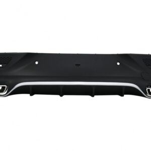 Rear Diffuser with Exhaust Muffler Tips suitable for Mercedes GLE Coupe C292 Sport Line (2015-2019) Chrome Edition GLE63 Design