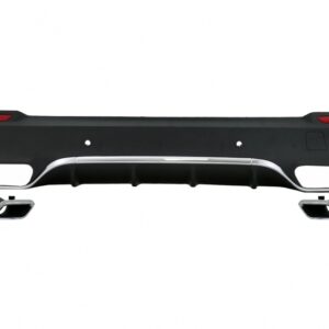 Rear Diffuser with Exhaust Muffler Tips suitable for Mercedes GLC X253 SUV (2015-07.2019) equipped Standard Package