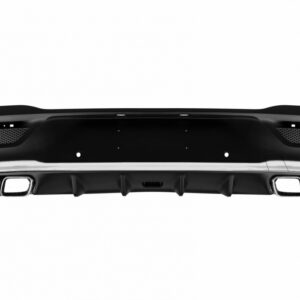 Rear Diffuser with Exhaust Muffler Tips suitable for Mercedes GLE C167 Coupe Sport Line (2019-Up) GLE63 Design