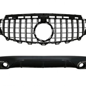 Rear Diffuser with Exhaust Tips and Central Grille with 360 Camera suitable for Mercedes E-Class C238 AMG Sport Line (2016+) E53 GT-R Design