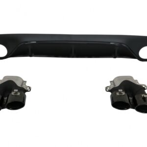 Rear Diffuser with Exhaust Tips suitable for Mercedes E-Class C238 A238 AMG Sport Line Coupe Cabrio (2016-2019) E53 Night Package Design