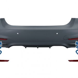 Red Reflectors suitable for BMW 3 Series F30 (2011-2019) Only M3 Sport Design Rear Bumper