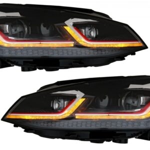 RHD LED Headlights suitable for VW Golf 7 VII (2012-2017) Facelift G7.5 GTI Look Sequential Dynamic Turning Lights