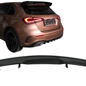 Roof Boot Lid Spoiler suitable for Mercedes A-Class W177 Hatchback SE (2018-up) A45 Design Piano Black