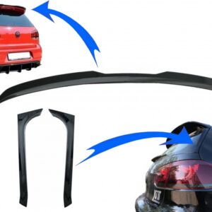 Roof Spoiler Add On Wing with Trunk Rear Window Fin Spoiler suitable for VW Golf 6 GTI / R MK6 Hatchback (2008-2012) Piano Black