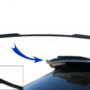 Roof Spoiler Cap suitable for Audi Q8 SUV (2018-up) Sport Design Piano Black Add-On