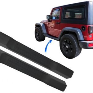 Running Boards Side Steps suitable for Jeep Wrangler Rubicon JK (2007-2017) 2 Doors Retro Design