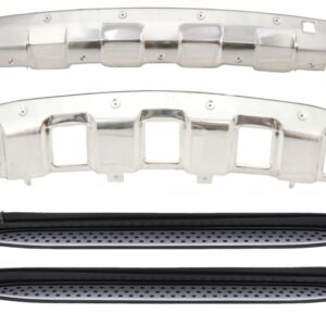 Running Boards Side Steps with Skid Plates Off Road suitable for Mercedes M-Class ML W164 (2005-2008)