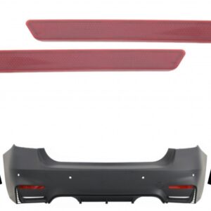 Set Red Reflectors suitable for BMW 3 Series F30 (2011-2019) Only EVO Design Rear Bumper