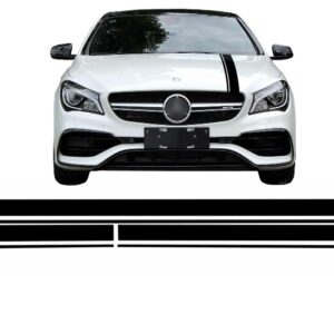Set Sticker Matte Black Upper Bonnet Roof & Tailgate suitable for Mercedes CLA W117 C117 X117 (2013-2016) A-Class W176 (2012-2018) 45 Design