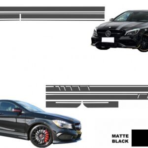 Set Sticker Side Decals and Upper Bonnet Roof Tailgate Dark Grey suitable for Mercedes CLA W117 C117 X117 (2013-2016) W176 (2012-2018) 45 Design Edition 1