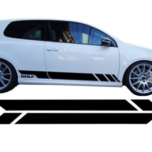 Side Decals Sticker Vinyl Black suitable for VW Golf 5 6 7 V VI VII (2003-up)