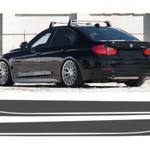 Side Decals Sticker Vinyl Dark Grey suitable for BMW 3 Series F30 F31 (2011-Up) M-Performance Design