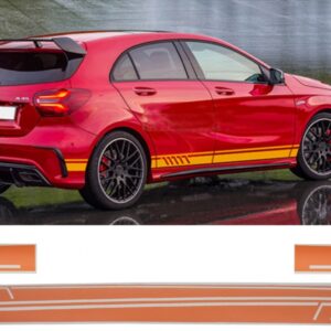 Side Decals Sticker Vinyl Matte Orange suitable for Mercedes C238 Coupe W212 W213 E200 E300 E350 E46 E63 C207 A207