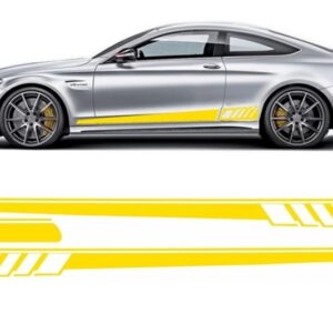 Side Decals Sticker Vinyl Matte Yellow suitable for Mercedes C-Class C205 Coupe A205 Cabriolet (2014-up)