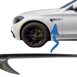 Side Fender Vents Trim Wing suitable for Mercedes C-Class W205 S205 E-Class W213 S213 Carbon Look Edition
