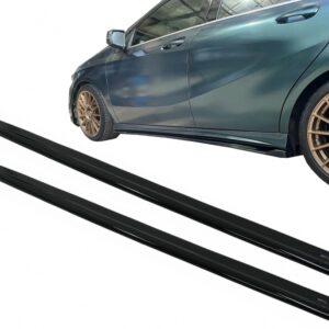 Side Skirts Extension suitable for Mercedes A-Class W176 Sport Line A45 Hatchback (2012-2018) Piano Black