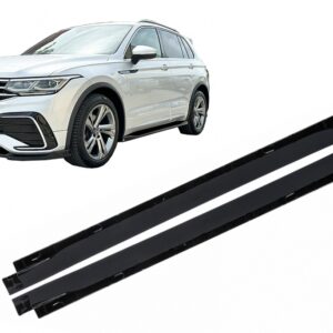 Side Skirts Extensions suitable for VW Tiguan II Mk2 R/ R Line Facelift (2020-2024) Black