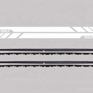 Side Skirts with Side Decals Sticker Vinyl White suitable for VW Golf 7 VII Hatchback (2013-2017) GTI Design