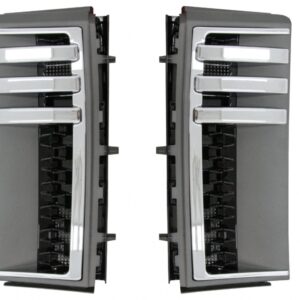 Side Vents Grilles suitable for Land Range Rover Vogue III L322 (2002-2012) Gray Piano Black Edition New Autobiography Design