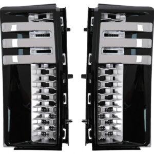 Side Vents Grilles suitable for Land Range Rover Vogue III L322 (2002-2012) Autobiography Black Silver Edition New Design
