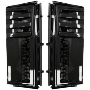 Side Vents suitable for Land Range Rover Vogue III L322 (2002-2012) Grilles Autobiography Design Piano Black
