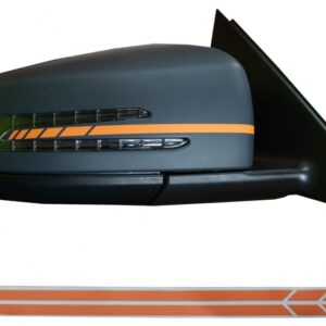 Sticker Mirror Matte Orange suitable for Mercedes Coupe C238 A B C E S Class CLA GLA CLS GLK W246 W204 W176 W117 W212 W207 W218 X156 X204 W221