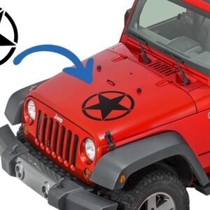 Sticker Star Universal suitable for Jeep Wrangler JK Truck or Other Cars Black
