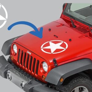 Sticker Star Universal suitable for Jeep Wrangler JK Truck or Other Cars White