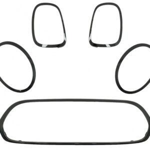 Surround Trim Set Headlights Grille Taillights Covers suitable for MINI III F55/F56 Hatchback F57 Convertible (2014-up) Piano Black