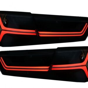 Taillights Full LED suitable for Audi A6 4G C7 Limousine (2011-2014) Smoke Facelift Design with Sequential Dynamic Turning Lights