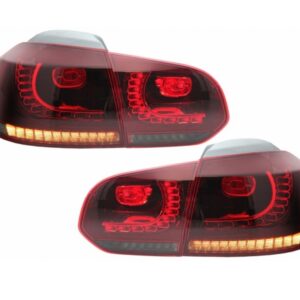 Taillights Full LED suitable for VW Golf 6 VI (2008-2013) R20 Design Red Smoke Turning Light Static