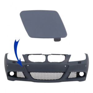 Tow Hook Cover Front Bumper suitable for BMW 3 Series E90 Sedan E91 Touring (2004-2011) M Tech Design
