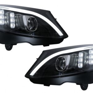 TRU LED DRL Headlights suitable for Mercedes C-Class W205 S205 A205 C205 (2014-2018) Black Dynamic Sequential Turning Lights